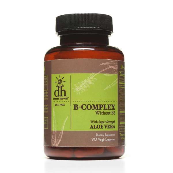 Desert Harvest B Complex (without B6) with Super-Strength Aloe Vera