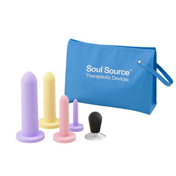 Soul Source Progressive Pelvic Trainer Set – Graduated Silicone Vaginal Dilators Soul Source Progressive Pelvic Trainer Set with graduated silicone dilators 1, 3, 5 and 7 for gentle pelvic floor stretching and vaginal comfort support